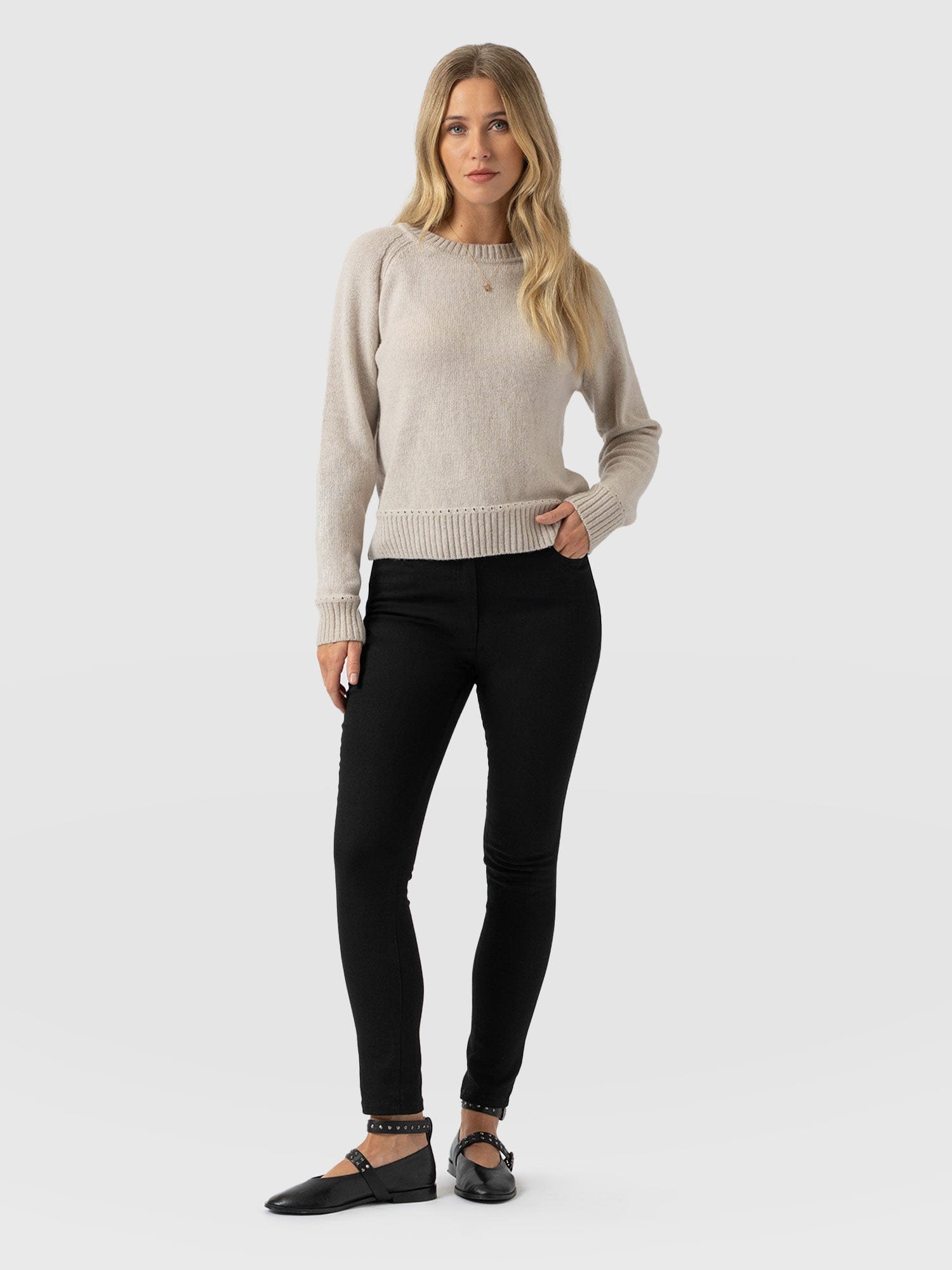 Maeva Skinny Pant - Black